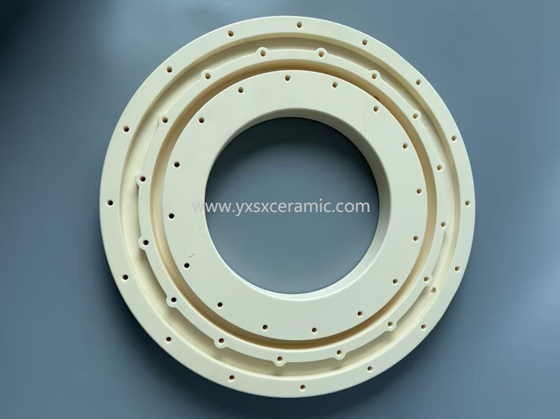 shenxing ceramic CNC machined corrosion resisting chemical fluid 99% alumina ceramic flange plate - Yixing Shenxing