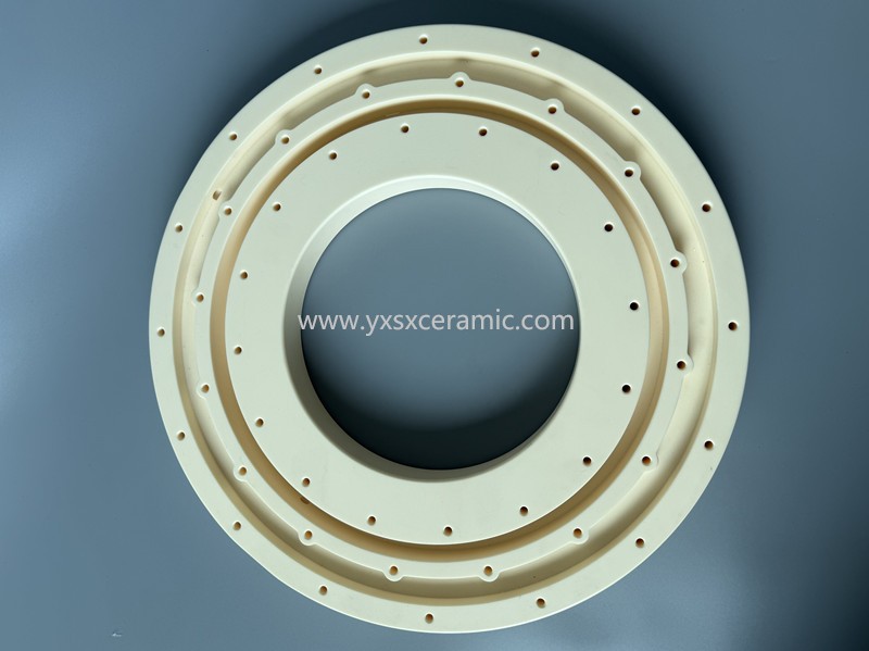 shenxing ceramic CNC machined corrosion resisting chemical fluid 99% alumina ceramic flange plate - Yixing Shenxing